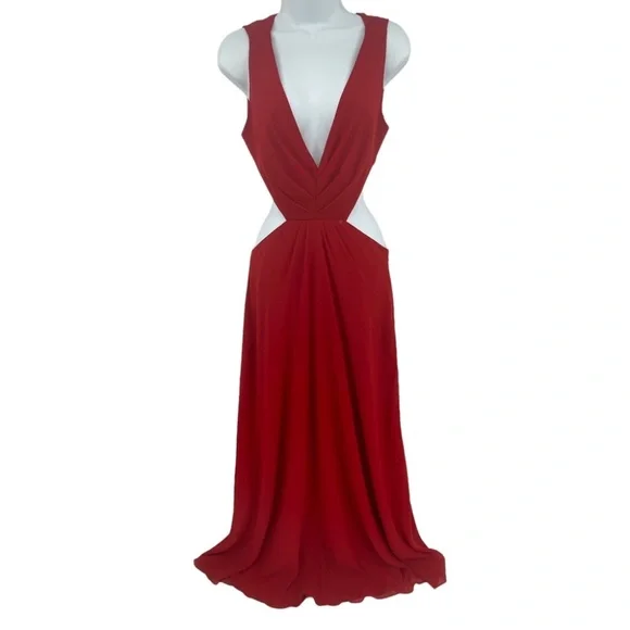Fame and Partners The Lennox Dress in Cherry Red Size 8 New with Tags - Picture 5 of 15